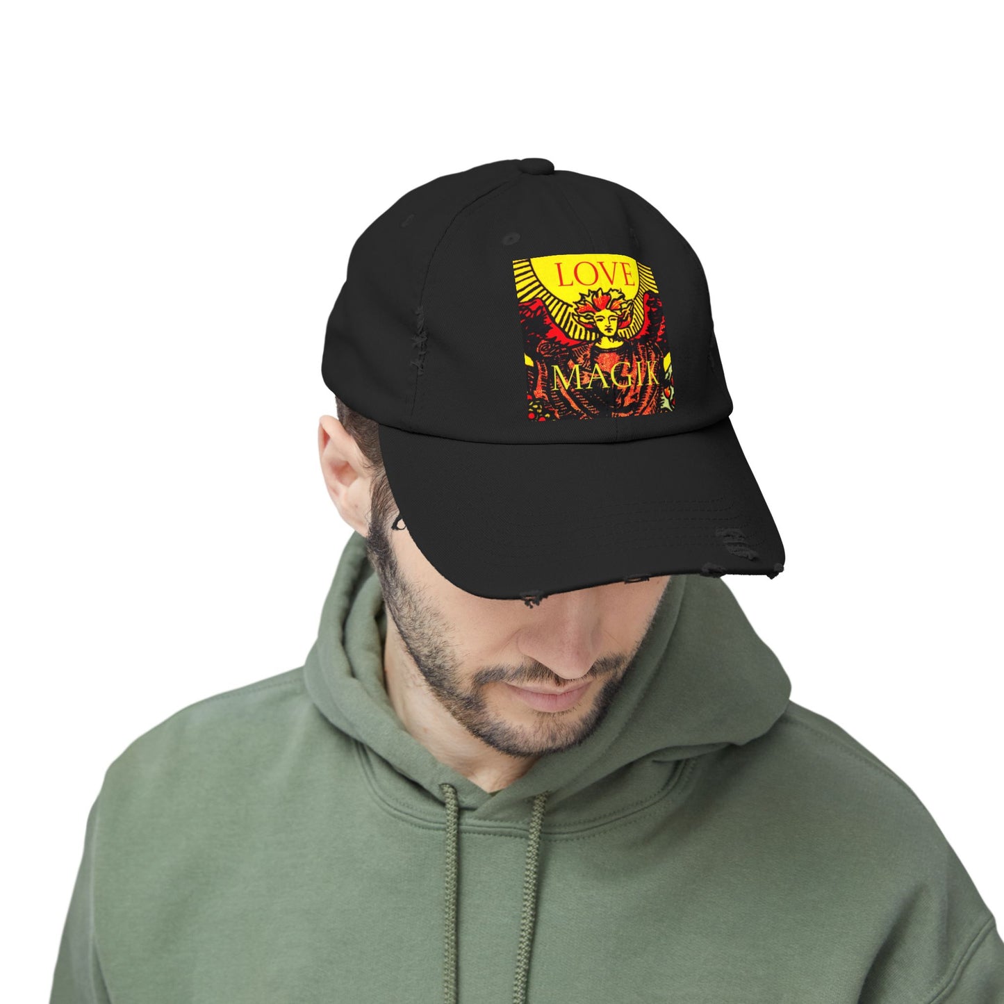 Love Magik Distressed Baseball Hat